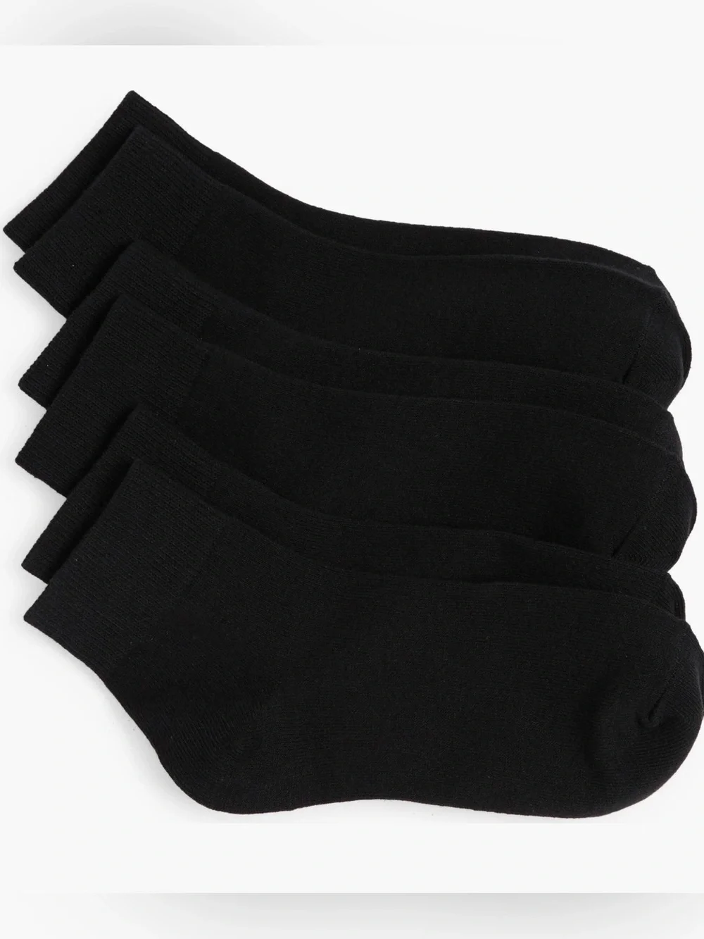 Nordstrom 3-Pack Everyday Quarter Socks Black NWT Size 9-1